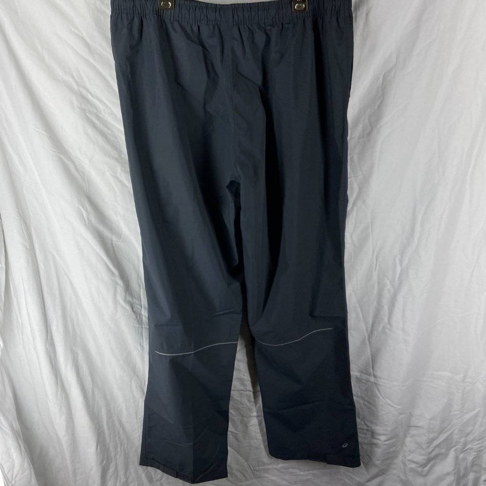 ASICS Mens Dark Gray Waterproof Reflective Pants - Picture 2 of 11